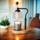 European-Style Wooden Aromatherapy Wax Melting Lamp, Telescopic Wax Melting Lamp with Adjustable Height and Dimming, Can Be Raised and Lowered, Wedding Gift