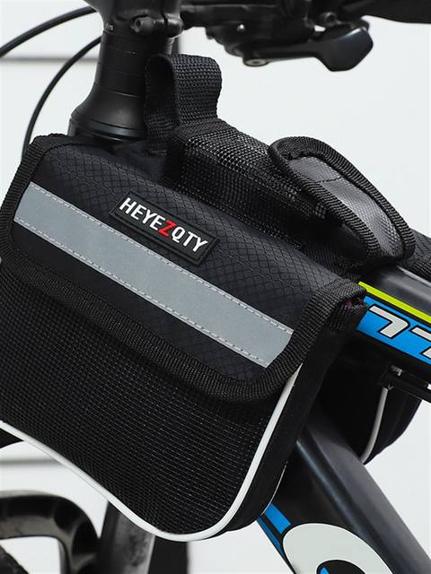 Children's Mountain Bike Front Frame Bag, Front Bar Small Bag, Upper Tube Storage Waterproof Phone Bag, Saddle Bag