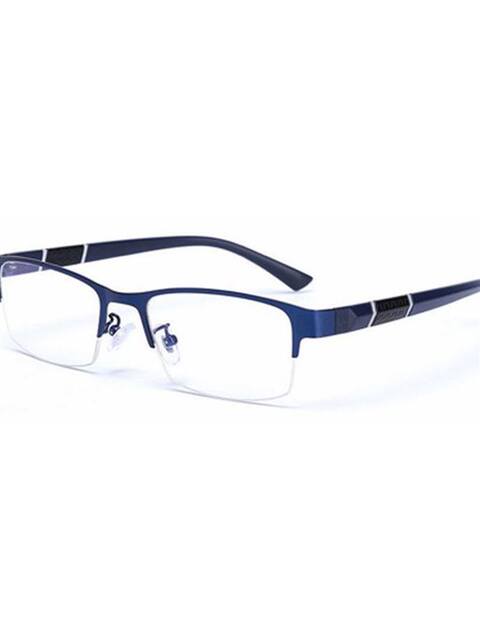 Only One Day Left in Stock: Men's Nearsighted Glasses 0-600 Degrees, Half-Frame Metal Glasses, Non-Prescription, Anti-Radiation, Anti-Blue Light, Anti-Fatigue