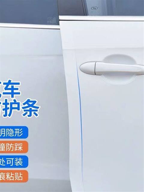 Rhinoceros Leather Car Door Sill Protection Film, Anti-Kick Film, Transparent Sticker, Protective Sticker, Car Interior Decoration Supplies, Anti-Kick Car Film