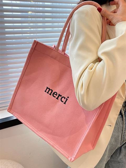 2023 New Large-Capacity Canvas Bag for Women, Fashionable Handbag for Commuting, Shopping Bag, Casual Versatile Shoulder Tote Bag