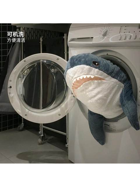 Same Style as the Others, Ah Wu Big Shark Pillow Plush Toy Doll, Cute Shark Doll, Birthday Gift for Girls