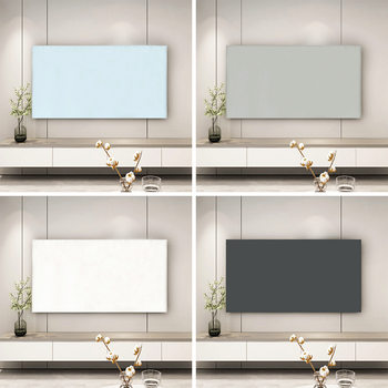Solid Color Tv Cover Nordic Style Cream Style Plain High-End Dust Cover Hanging Desktop Universal Tv Cover Cloth