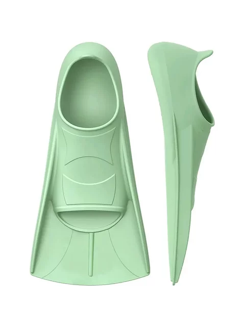 Silicone Short Fins for Men, Adults, and Children, Freestyle Training, Butterfly Stroke Fins, Swimming and Snorkeling Equipment, Women's Professional Diving