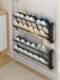 Over-The-Door Shoe Rack for Home Use, Wall-Mounted Entryway Shoe Cabinet, Simple Foldable Slipper Storage Organizer, Over-The-Door Shoe Hanger