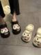 Thick-Soled Big-Eyed Dog Clogs for Women, Outdoor Slippers, Indoor Home Non-Slip Cartoon Closed-Toe Sandals for Summer