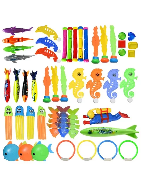 Children's Water Toys, Students' Underwater Breath-Holding Training Equipment, Diving Stick, Seaweed Ring, Swimming Pool Teaching Aids