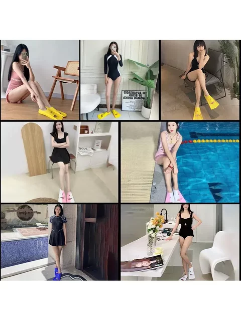 Silicone short fins, freestyle training for men, women, adults and children, butterfly fins, swimming and snorkeling equipment, professional diving