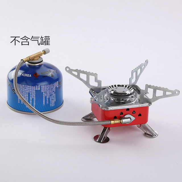 Outdoor Mini Square Gas Stove Portable Folding Cassette Stove Camping Stove Head for Cooking and Boiling Water