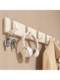Milk White Door-Mounted Invisible Coat Hook, No-Drill Entryway Coat and Hat Hook, Bathroom Wall-Mounted Folding Hook