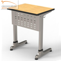 Simple bent plank training desks and chairs fireproof board round edge desk with book net training desk smart desks and chairs
