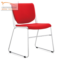 Simple Nordic casual reception conference training chair with writing board removable and washable fabric electroplating solid tube chair