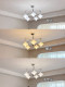 Bauhaus Restaurant Living Room Glass Chandelier High-End French Mid-Century Designer Bedroom Staircase Creative Star Lamp