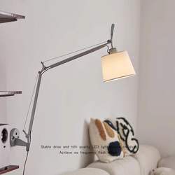 Used ins Italian Tolomeo Arm-Mounted Telescopic Designer Wall Lamp for Living Room, Study, Bedroom, Bedside Reading