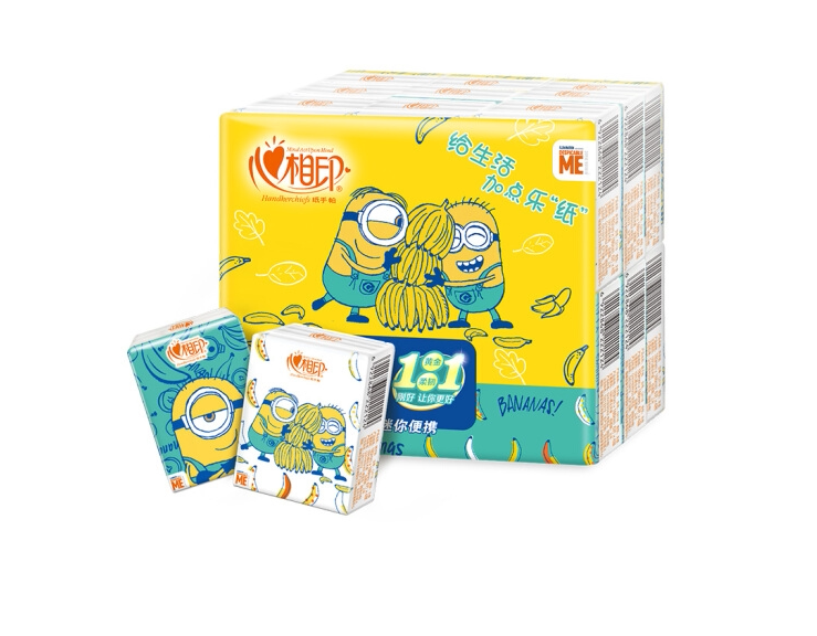 Heart-phase Inprint Paper Handmade Pappa Little Yellow Man Series 4 floors * 6 sheets * 18 packs (ultra mini)
