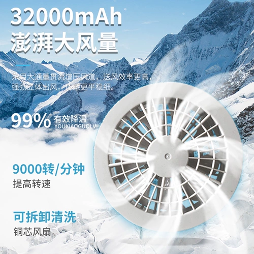 Летний охлаждающий вентилятор для работы, рабочая одежда