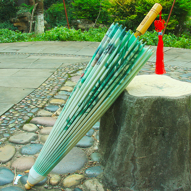 Baro oil paper umbrella pure hand-made anti-rain sun-proof traditional men and women practical paper umbrella ancient parachute