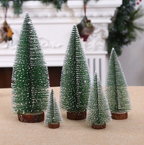 Christmas decorations Desktop mini ornaments Small stained white snow pine needle tree Window decorations Christmas gifts