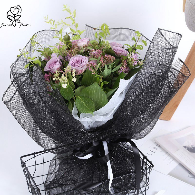 Moon shadow yarn net Coarse grid yarn Floral yarn net Flower shop supplies Bouquet packaging Hard yarn net Coarse grid