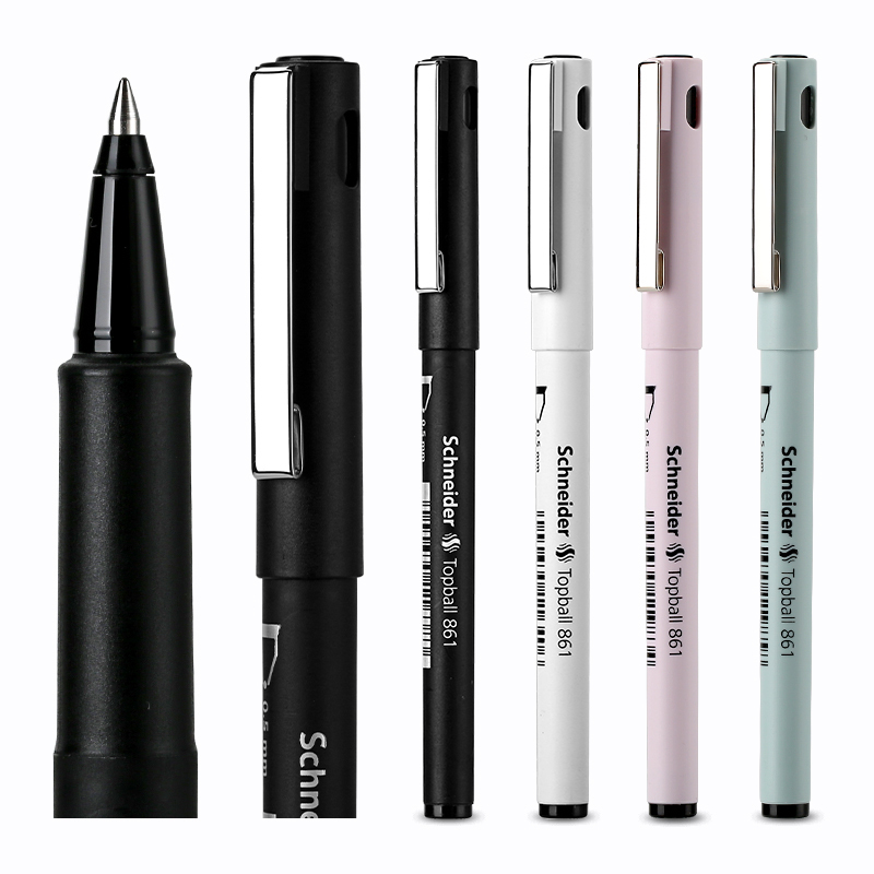 German SCHNEIDER Schneider minimalist pen 861 office with smooth black frosted signature pen