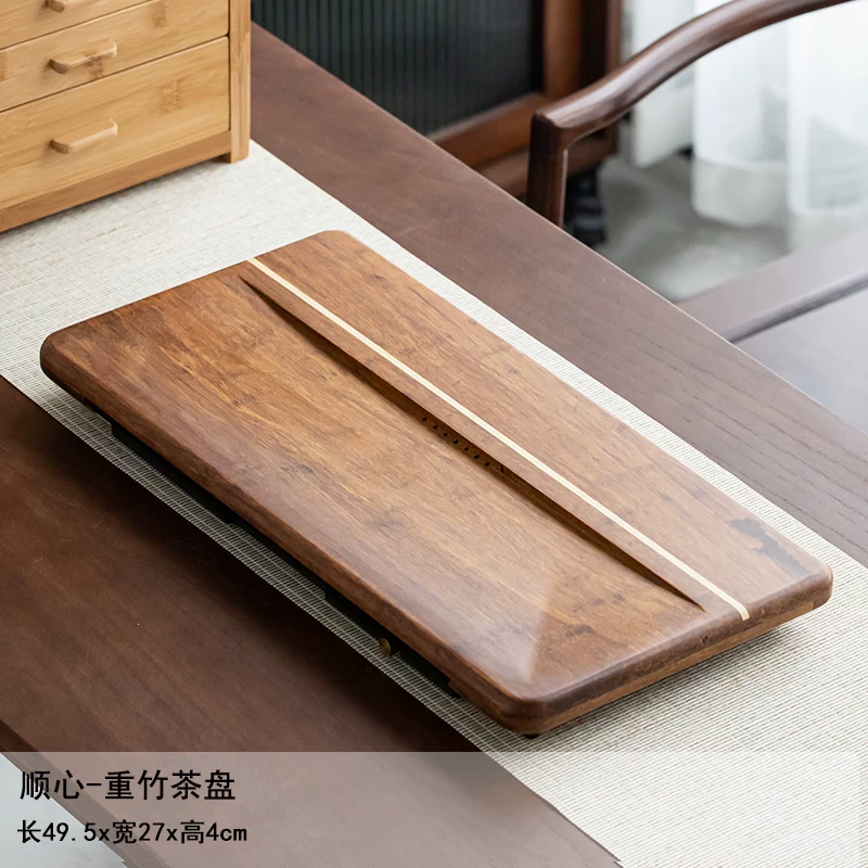 Деревянная чайная поднос для чайной церемонии Шэньсян solid wood, набор чая кунг-фу, чайная чаша, чайная чаша, простое хранение воды, миниатюрный маленький поднос для кофе