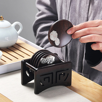 Ebony wood tea mat coaster tea ceremony kung fu tea cup holder tea tray combination Japanese tea set accessories combination