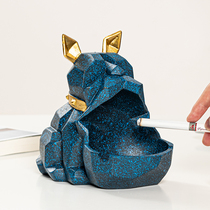 Nordic home cute cartoon dog ashtray creative personality resin big ashtray trend car windproof fly ash