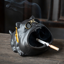 Chenxiang home cute cartoon dog ashtray creative personality ceramic windproof fly ash big ashtray trend car