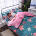 Chăn dày Falais san hô chăn đơn mảnh chăn 1,5m1,8 mét 200x230 sinh viên ab phiên bản đơn đôi chăn tơ tằm Quilt Covers