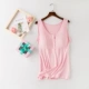 Modal cho con bú vest với miếng đệm ngực miễn phí mặc áo ngực của mẹ vest vest trước khi cho ăn có thể được mặc bên ngoài mùa hè mỏng