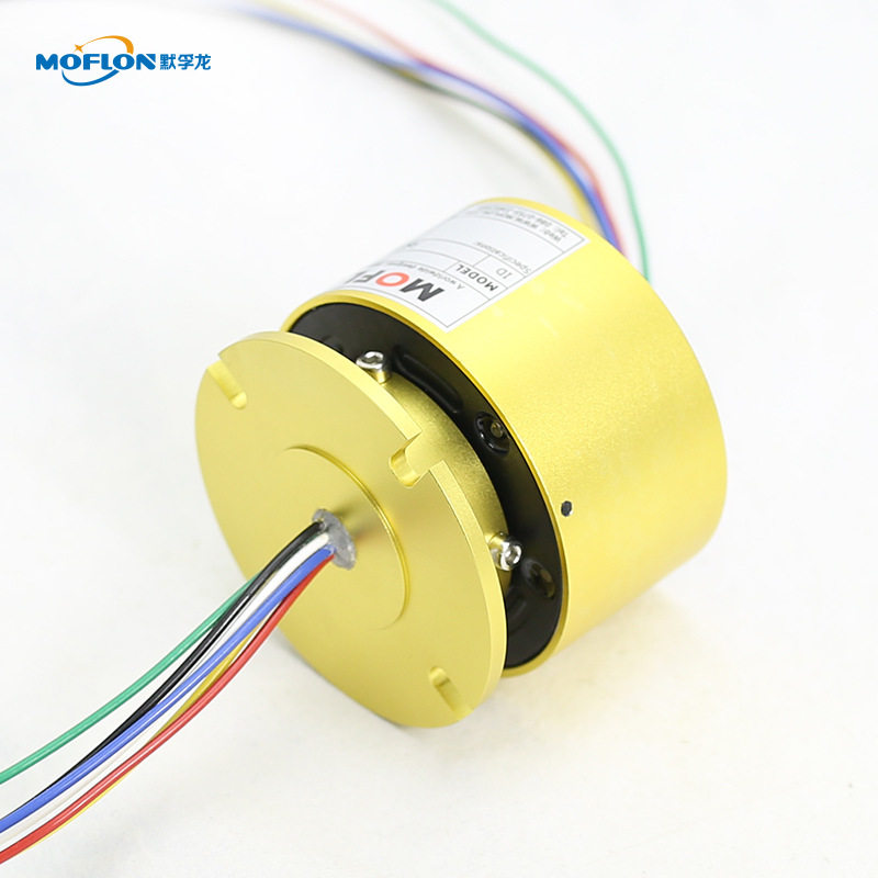 Flange rotary joint outer diameter 56mm solid slip ring flange end face installation conductive slip ring