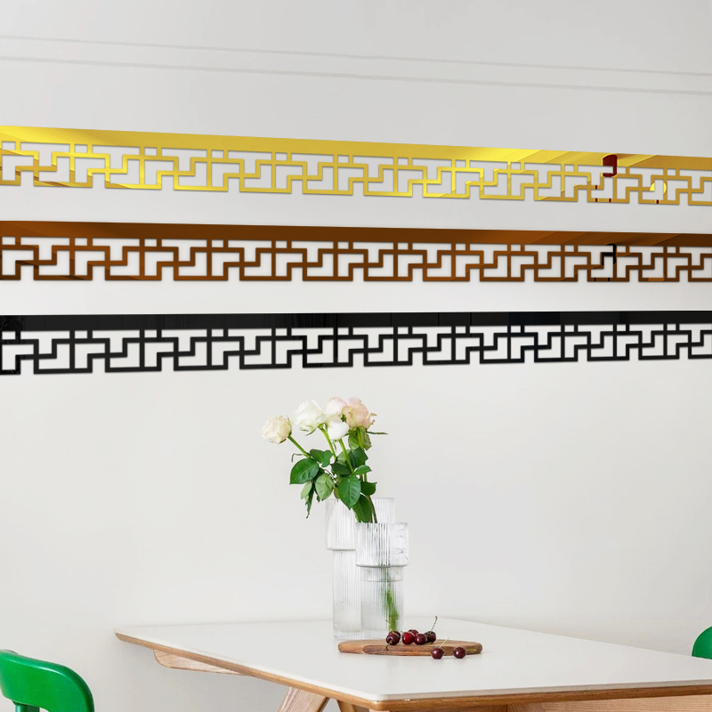 Acrylic Ceiling Decorative Strips Self-Adhesive Ceiling Decoration Strips Antique-Style Waistline Stickers Wall Beautification and Concealment