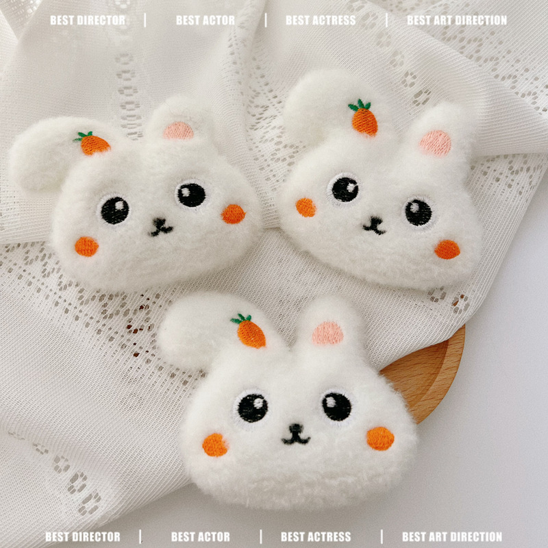 Cartoon Plush Rabbit Doll Brooch Bag Decoration Accessories Cute Little White Rabbit Scarf Socks Accessories