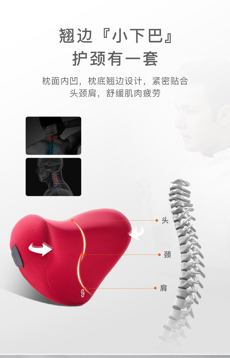斯麦欧 小芯动 依靠头枕 护颈枕头 天猫优惠券折后¥29包邮(¥89-60)2色可选 赠擦车巾+临时停车号码牌