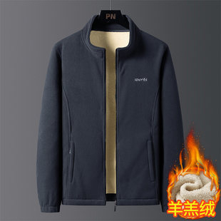 Кашемир осенью и зимой мужской пальто утолщённый с дополнительным слоем пуха воротник Открыть 𫔭 рубашка плотный хлопок T теплый флис случайный 𫔮 куртка рубашка