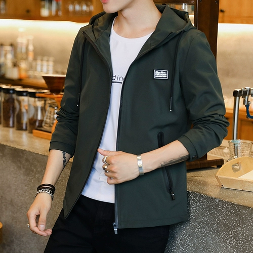 男士秋季新款夹克外套潮流韩版帅气青少年百搭学生休闲 𫔮男春秋褂子