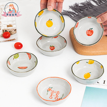 The Seal is happy to see Jingdezhen Day style handmade cute ceramic seasoning Saucer Vinegar Dish Creativity Home Small Saucer Dish