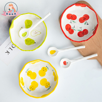 Seal of the Seal Welcome Creativity Cute Ceramic Bowl Handmade Bowl Fruit Salad Bowl Home Rice Bowl tray Dish Tray Shallow Dish