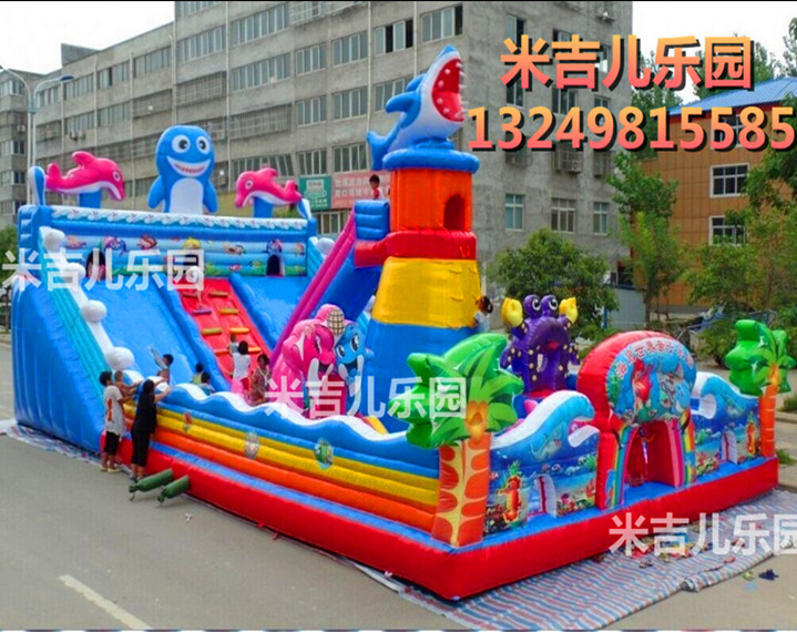 New outdoor large inflatable castle inflatable trampoline trampoline Climbing Slides children Square Amusement Equipment