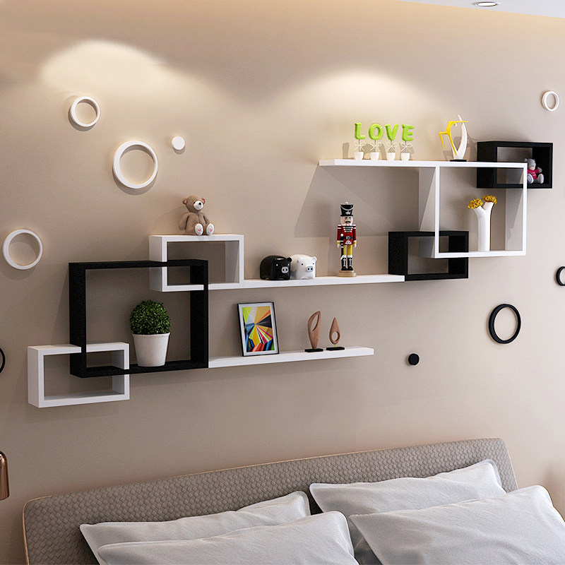 Small creative wall Wall Lattice Shelve Room Wall Free-To-Lined Partition Wall Adornment Wall-mounted Partition Wall Decorations