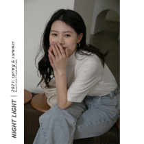 50% sleeve T-shirt woman 2021 spring new loose half high collar pure color middle sleeve undershirt Modale half sleeve compassionate