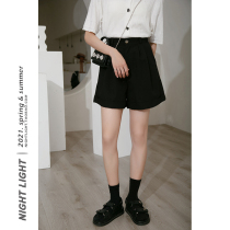 Suit shorts women Summer new loose High waist pituitary sensation Broadleg Curl 50% casual pants big size pants