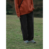 Crisis youth corduroy mens pants loose straight tube retro trend leisure day autumn and winter fall feeling wide leg pants children