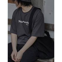 Crisis youth mens T-shirt short sleeve summer 2021 new female Japanese wear loose gray round neck top tide