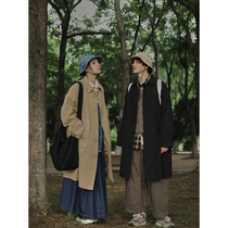 Crisis youth windbreaker mens winter long cotton-padded clothing mens Japanese winter warm loose overcoat women