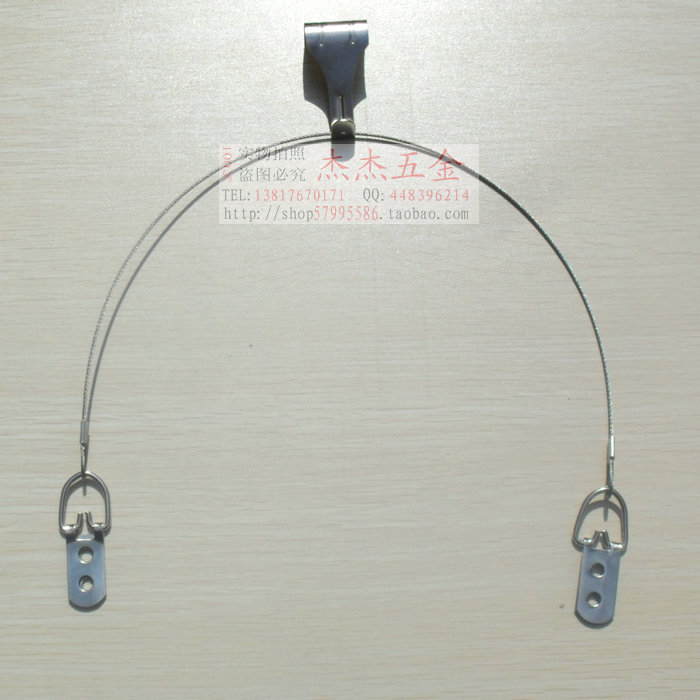 Wire rope hook Exhibition hall hanging picture hook Clothing hook Wire hook S hook Hanging picture double hole ring
