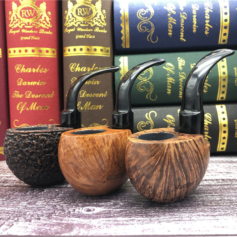 Austin Heather Root Handmade Tobacco Pipe Solid Wood Bucket Pocket Bucket 9MM Travel Bucket Free Accessories - Taobao