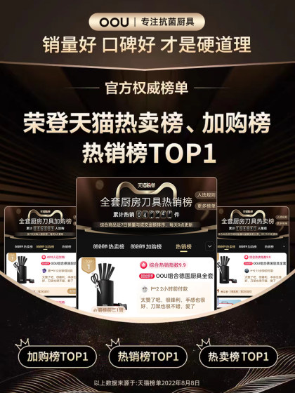 OOU刀具套装厨房专用菜刀组合厨具全套切菜刀家用德国钢厨刀一套