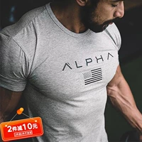 Brother, хлопковая спортивная дышащая футболка с круглым воротником для спортзала для тренировок, короткий рукав, для бега, в обтяжку