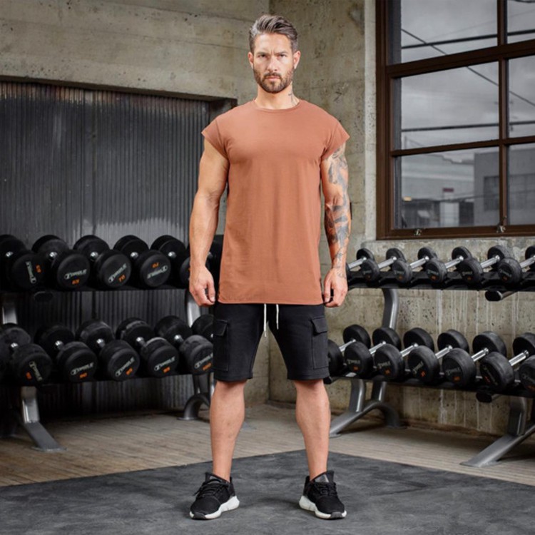 Cơ bắp anh em quần áo thể dục thể thao không tay áo thun nam vest vai cắt mỏng áo vest vest châu Âu và mỏng - Áo phông thể thao áo tanktop nữ